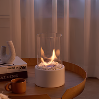 Classic Oil Lamp with Open Flame - Lumora-Black-Medium-State of Style
