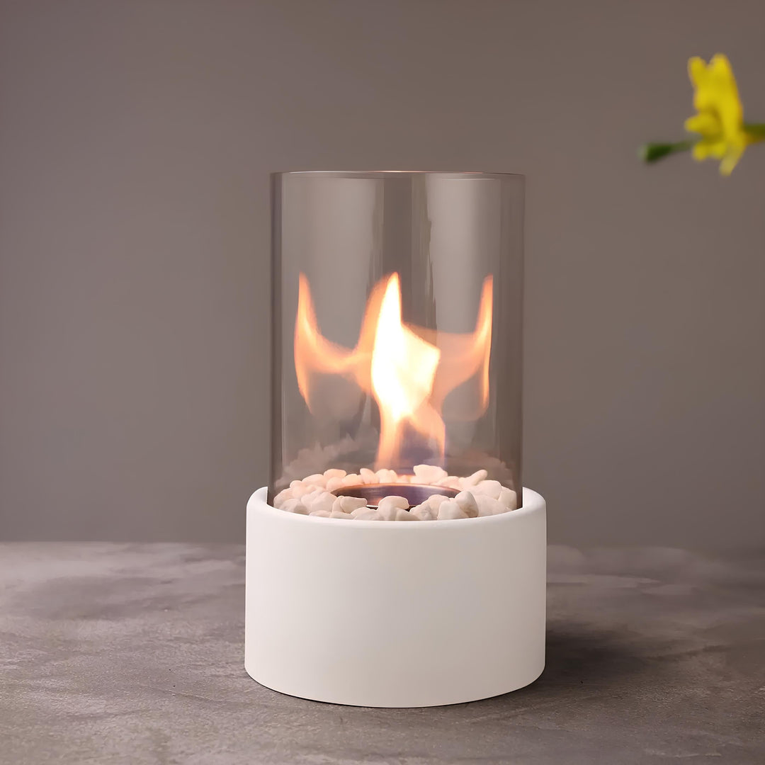 Classic Oil Lamp with Open Flame - Lumora-Black-Medium-State of Style
