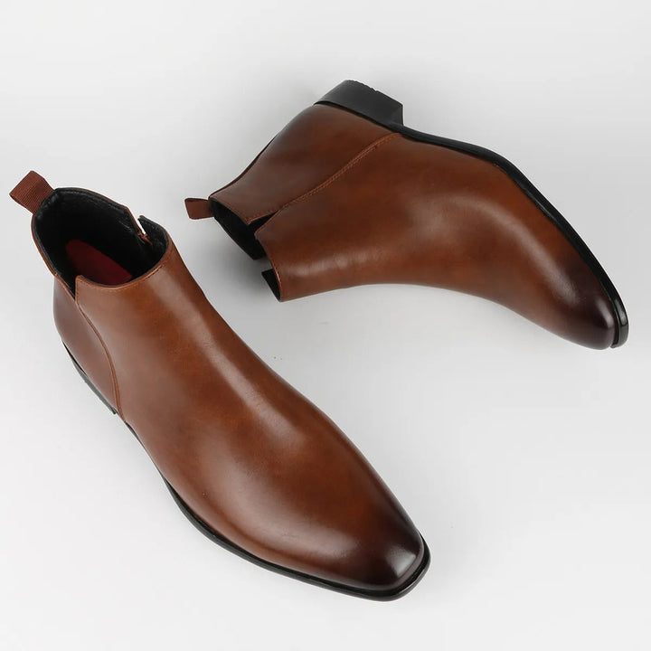 Classic Retro Leather Men's Boots - Lars-Black-7-State of Style