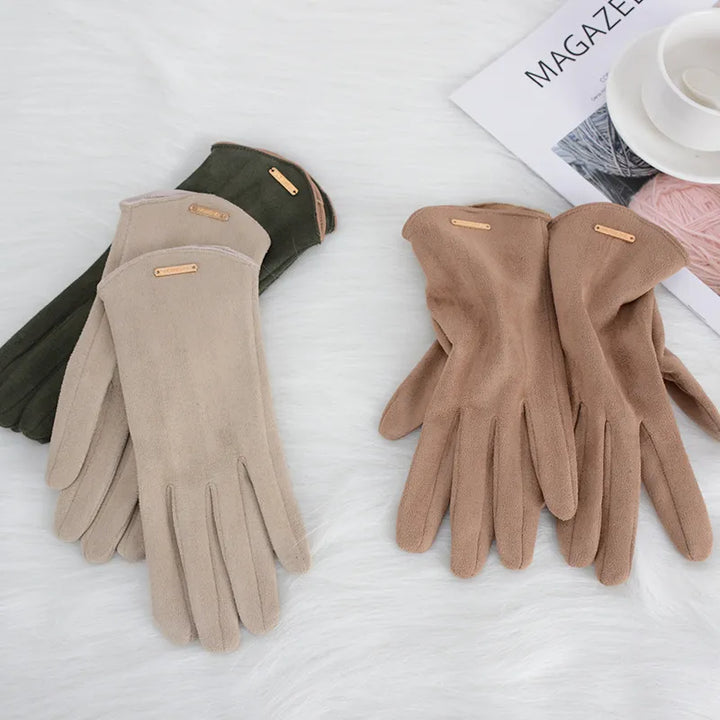 Classic Sweden Women's Gloves - SuaveTouch-Khaki-State of Style
