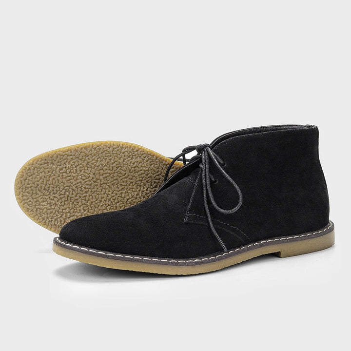 Classic Vintage Men's Shoes - Tobias-Suede Black-5-State of Style