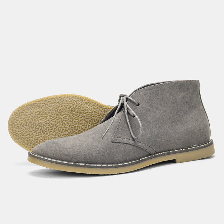 Classic Vintage Men's Shoes - Tobias-Suede Grey-5-State of Style