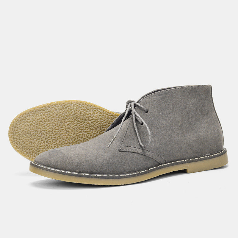 Classic Vintage Men's Shoes - Tobias-Suede Grey-5-State of Style