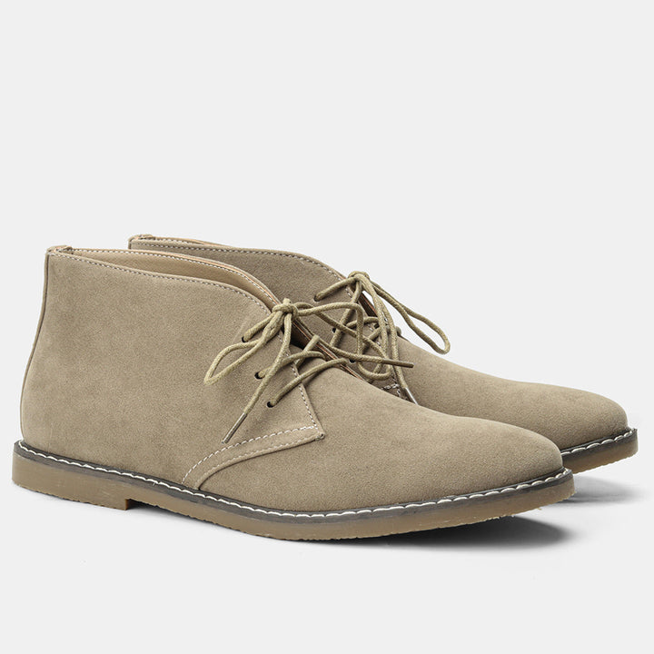 Classic Vintage Men's Shoes - Tobias-Suede Khaki-5-State of Style