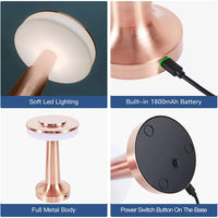 Classic Wireless Portable LED Table Lamp - LumiCrest-Silver-State of Style