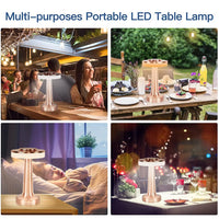 Classic Wireless Portable LED Table Lamp - LumiCrest-Silver-State of Style