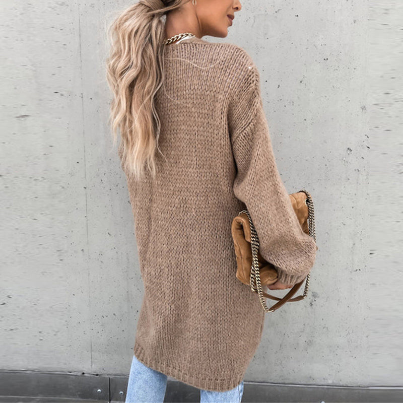 Classic Women's Cardigan - Camille-Beige-S-State of Style