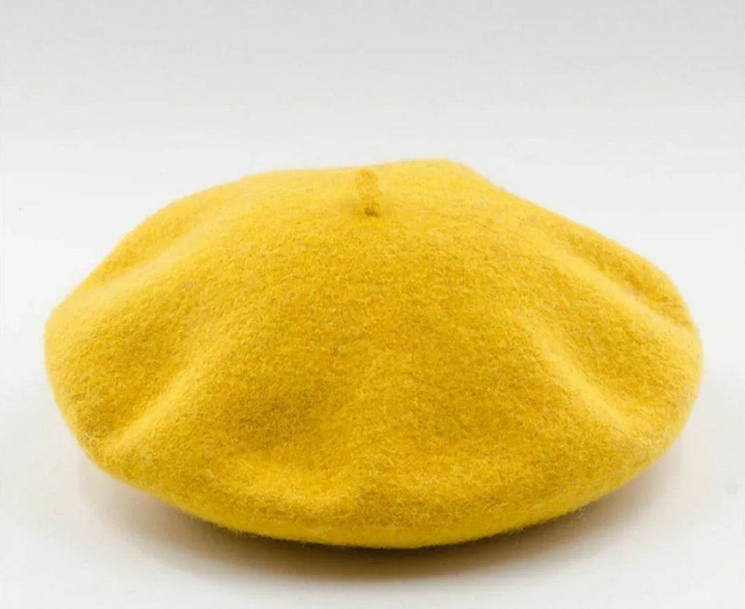 Classic Wool Beret - Marlene-Yellow-State of Style
