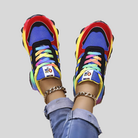 Classy – Multicoloured Lace-Up Running Shoes-Green-3.0-State of Style
