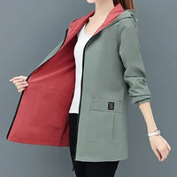 ClassyBlazer | Stylish Blazer for Women-Green/Red (Red Print-Double-Sided)-M-State of Style