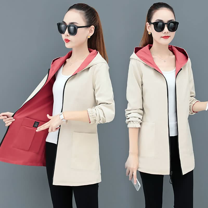 ClassyBlazer | Stylish Blazer for Women-Red/Khaki (without Print)-M-State of Style