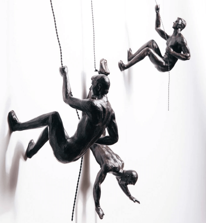 Climber Wall Sculpture – PeakFigures-Falling climber-State of Style