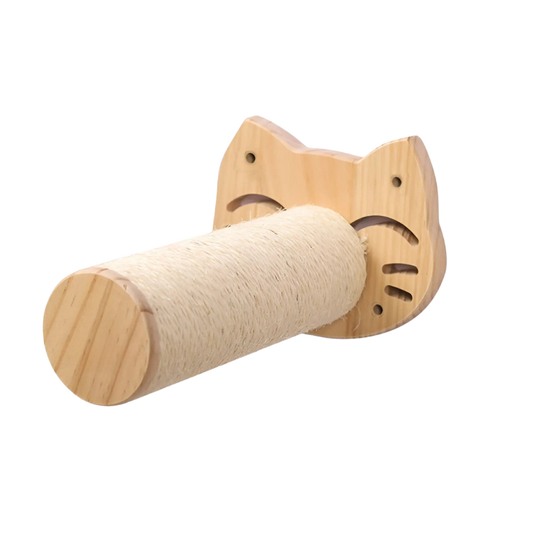 Climbing Wall Shelf for Cats with Scratching Post - ClimbPaws-1 Scratching post (Cat motif)-State of Style