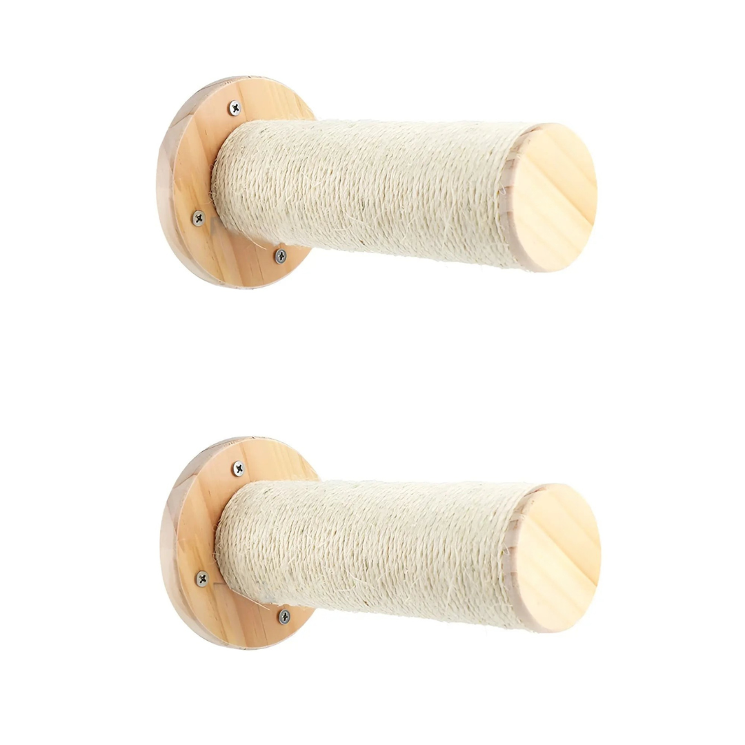 Climbing Wall Shelf for Cats with Scratching Post - ClimbPaws-2 Cat tree (Round)-State of Style