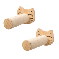 Climbing Wall Shelf for Cats with Scratching Post - ClimbPaws-2 Scratching Posts (Cat Design)-State of Style