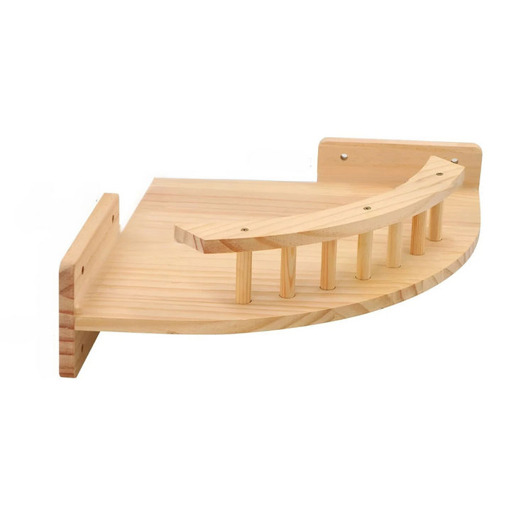 Climbing Wall Shelf for Cats with Scratching Post - ClimbPaws-Corner shelf-State of Style
