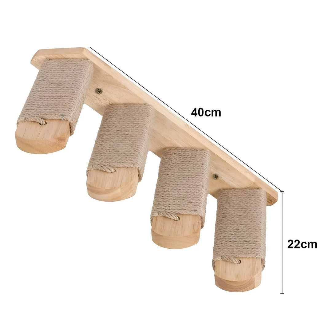 Climbing Wall Shelf for Cats with Scratching Post - ClimbPaws-Striped Cat Hammock-State of Style
