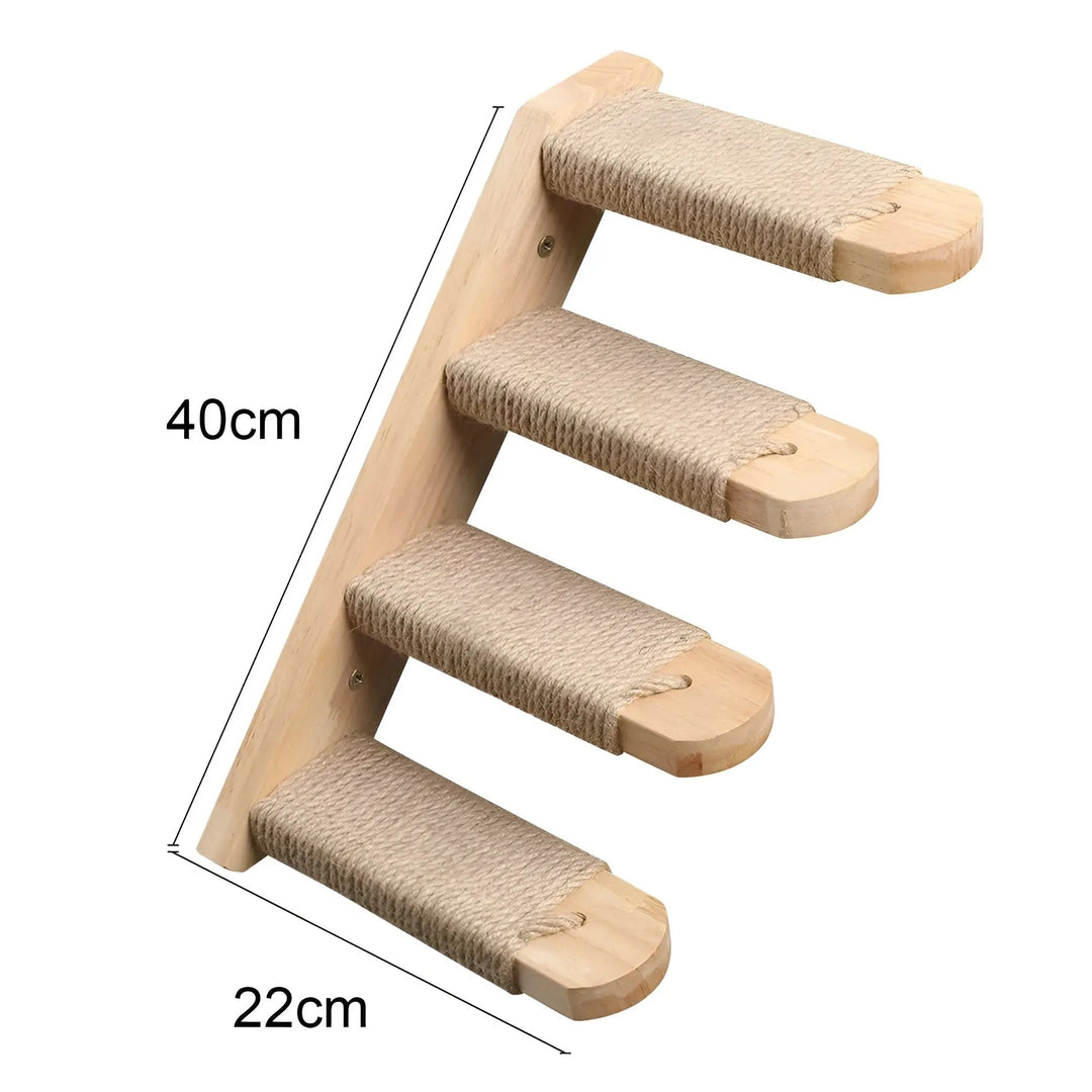 Climbing Wall Shelf for Cats with Scratching Post - ClimbPaws-Striped Cat Hammock-State of Style