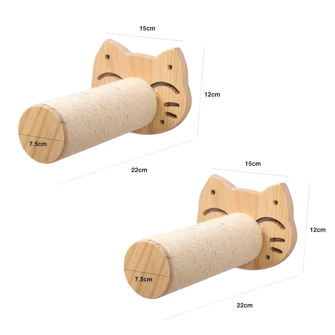 Climbing Wall Shelf for Cats with Scratching Post - ClimbPaws-Striped Cat Hammock-State of Style