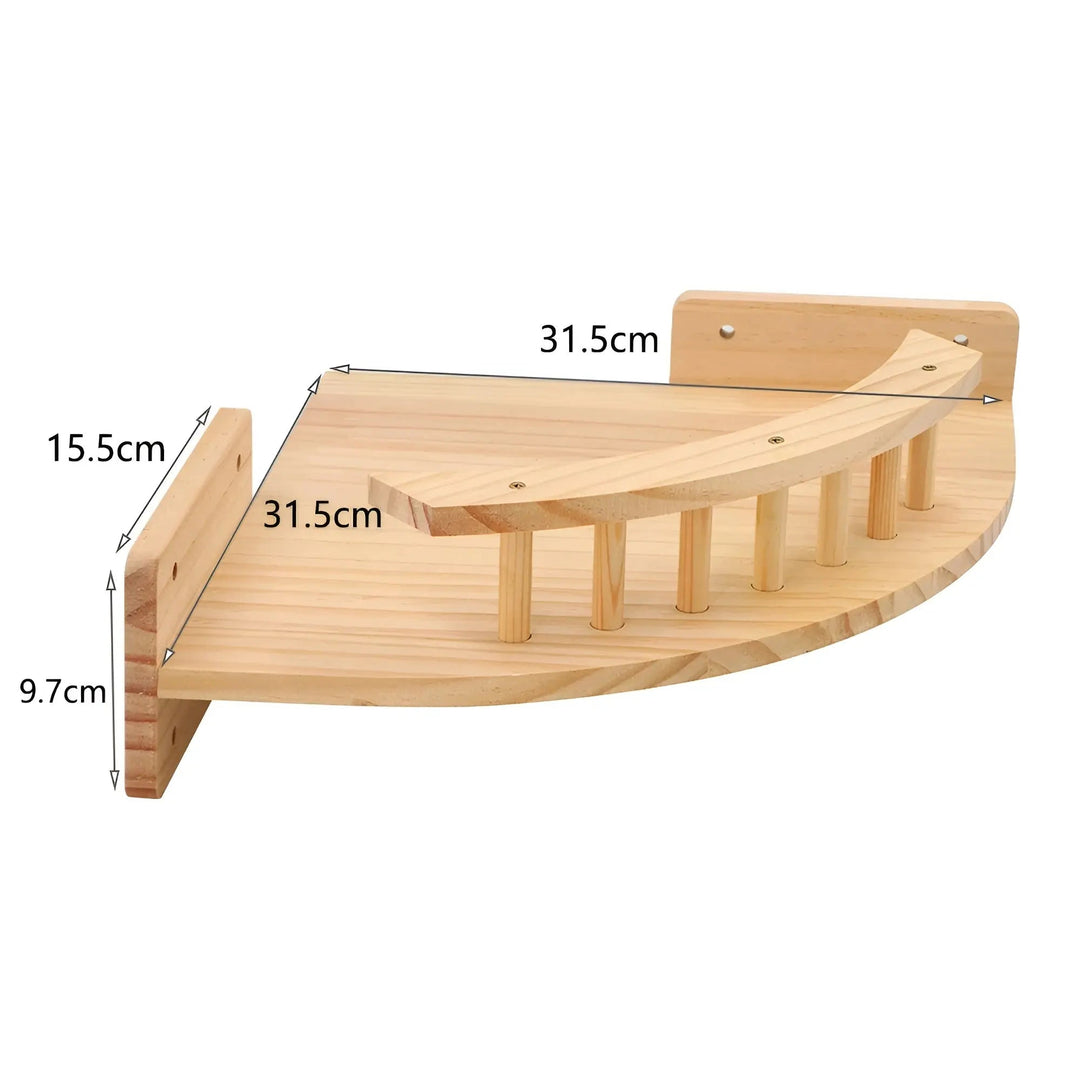 Climbing Wall Shelf for Cats with Scratching Post - ClimbPaws-Striped Cat Hammock-State of Style