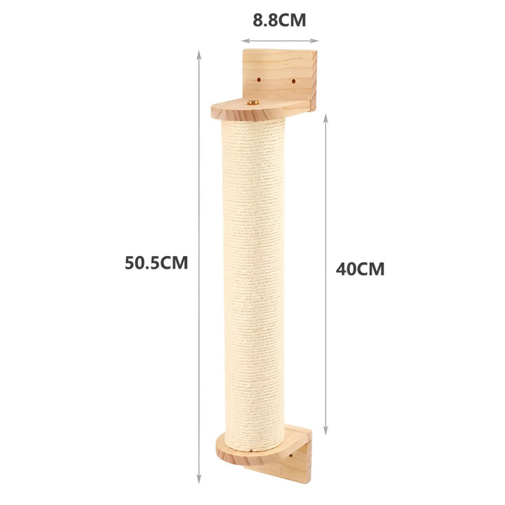 Climbing Wall Shelf for Cats with Scratching Post - ClimbPaws-Striped Cat Hammock-State of Style