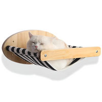 Climbing Wall Shelf for Cats with Scratching Post - ClimbPaws-Striped Cat Hammock-State of Style