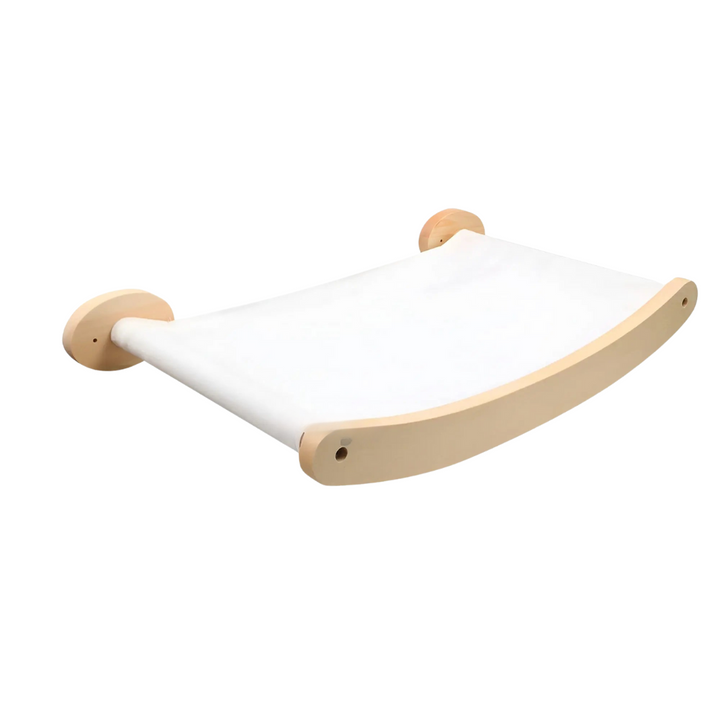Climbing Wall Shelf for Cats with Scratching Post - ClimbPaws-White Cat Hammock-State of Style