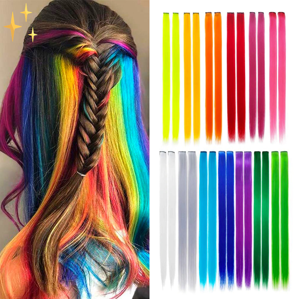 Clip-in Rainbow Hair Extensions – Ruby-State of Style
