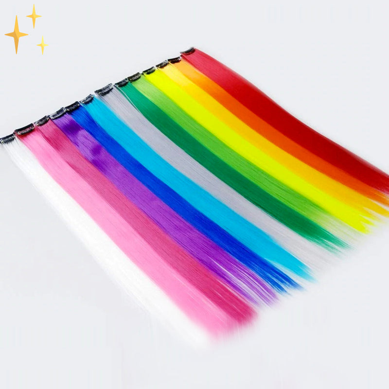 Clip-in Rainbow Hair Extensions – Ruby-State of Style
