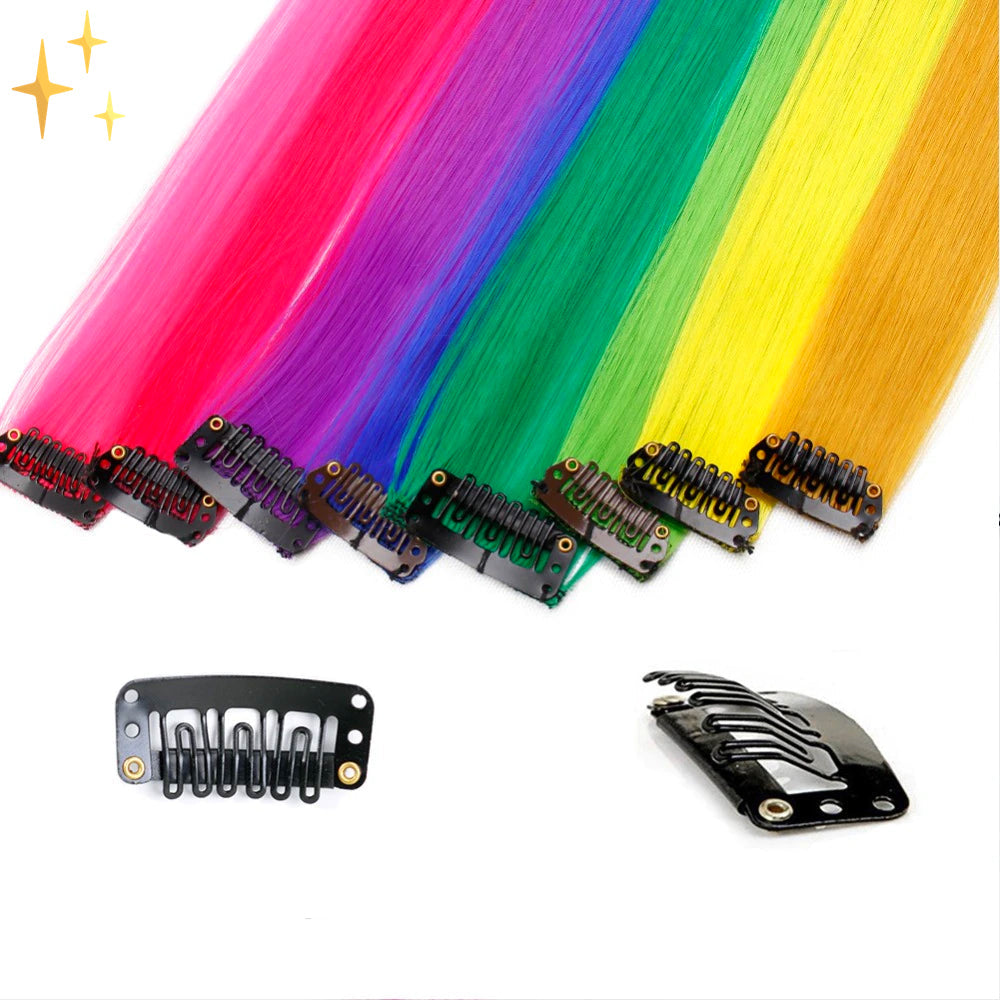 Clip-in Rainbow Hair Extensions – Ruby-State of Style