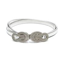 Cloud Double Buckle Fashion Belt-Chelsea Silver-State of Style