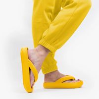 Cloud Soft Unisex Comfort Flip Flops – Leona-Black-3.5-4.5-State of Style
