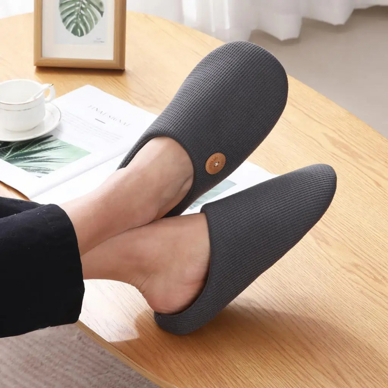 CloudStep Memory Foam Comfort Slippers-AU 4-5-Khaki-State of Style