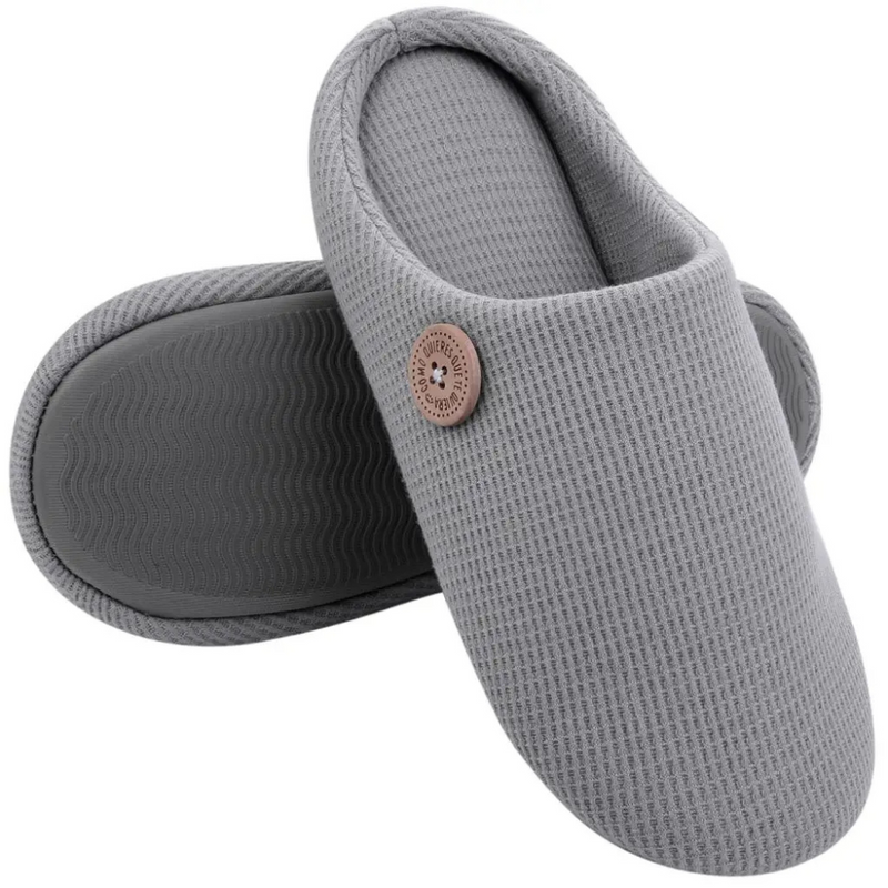 CloudStep Memory Foam Comfort Slippers-AU 4-5-Light Grey-State of Style