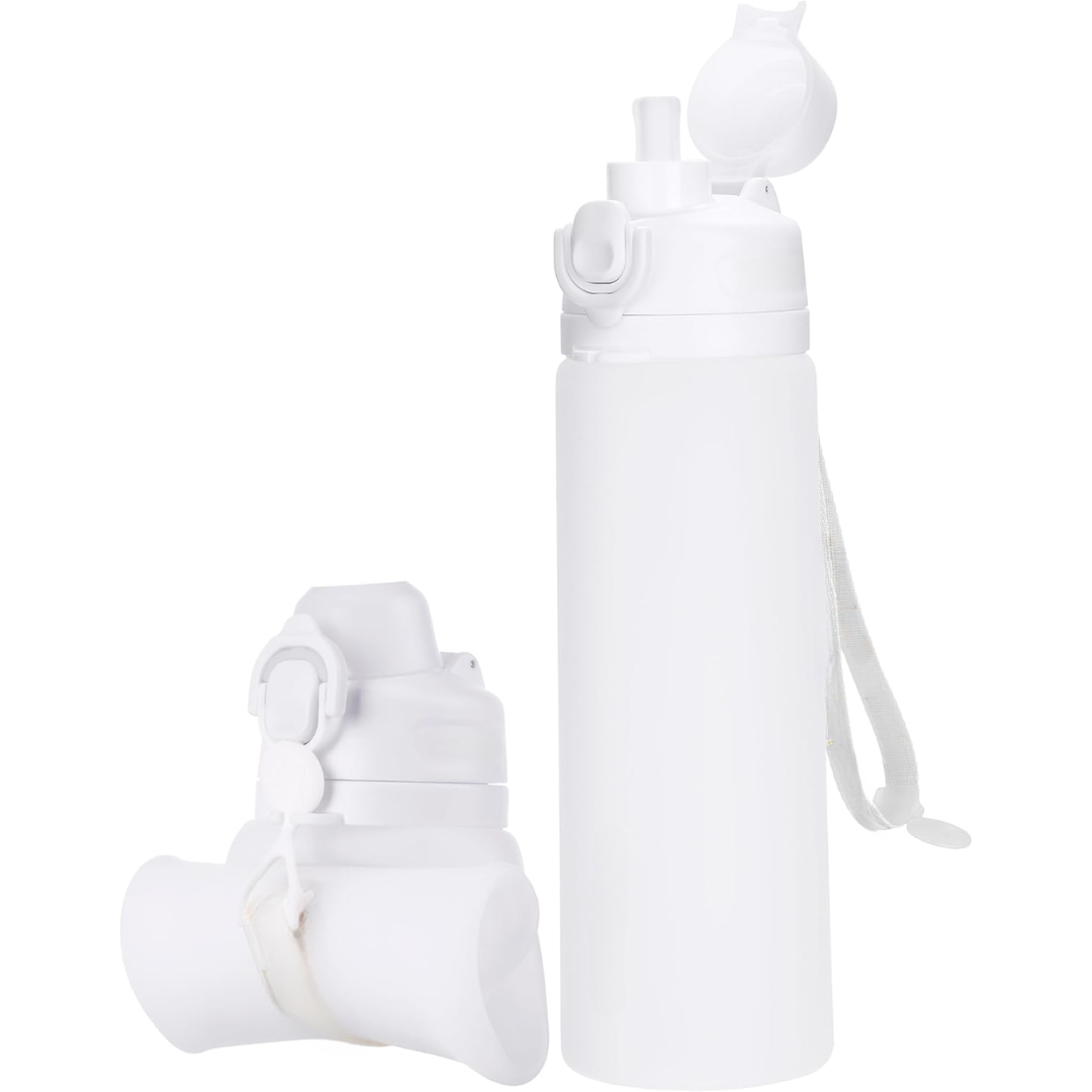 Collapsible 600 ml Silicone Water Bottle - Leakproof & BPA-free-Cloud-State of Style