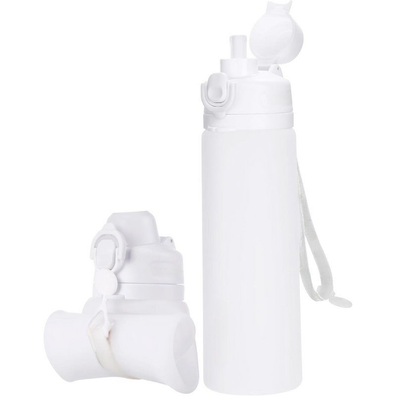 Collapsible 600 ml Silicone Water Bottle - Leakproof & BPA-free-Cloud-State of Style