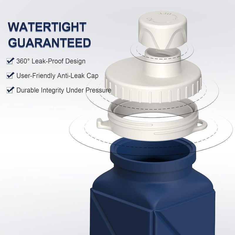 Collapsible Silicone Bottle – 610ml, Leak-proof & Portable-Black-State of Style