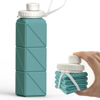 Collapsible Silicone Bottle – 610ml, Leak-proof & Portable-Blue-State of Style