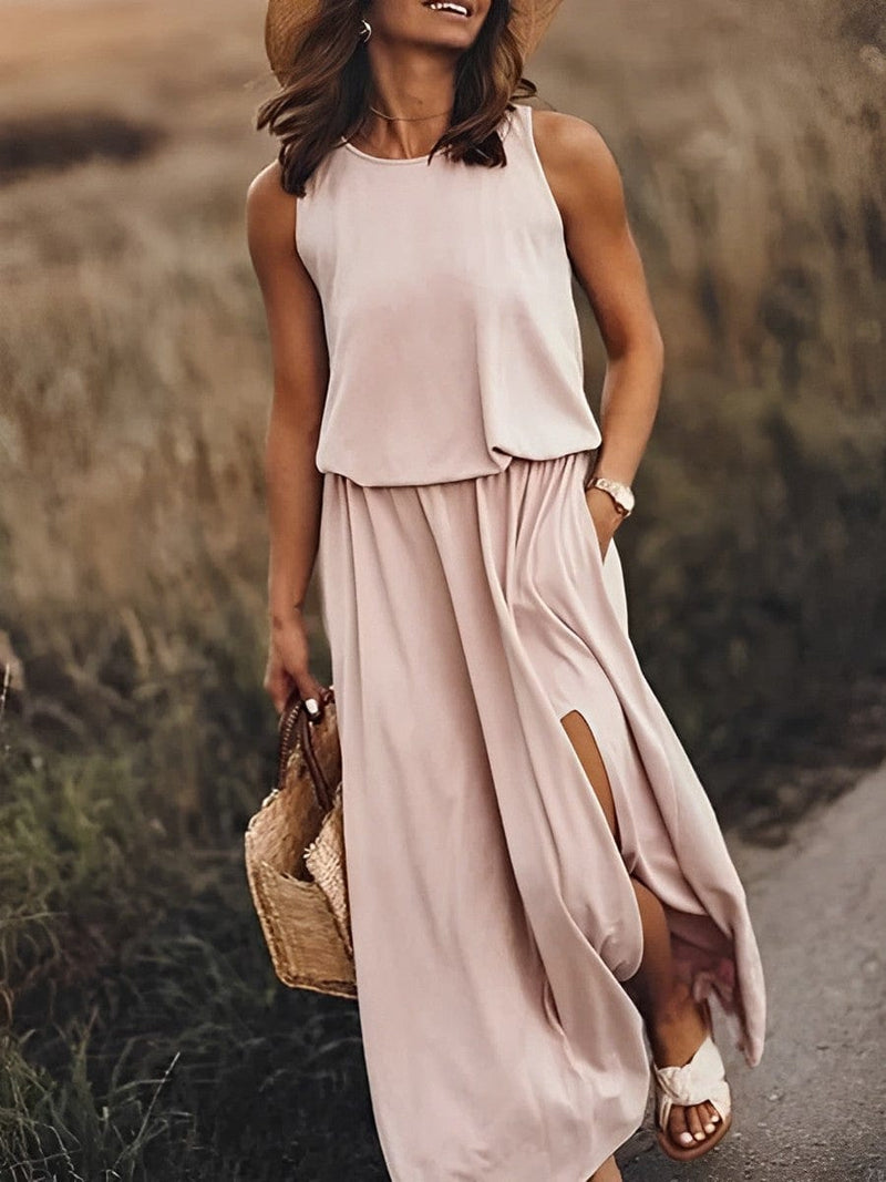 Colorful Stylish Summer Dress - Sophie Richter-Beige-S-50% OFF!-State of Style
