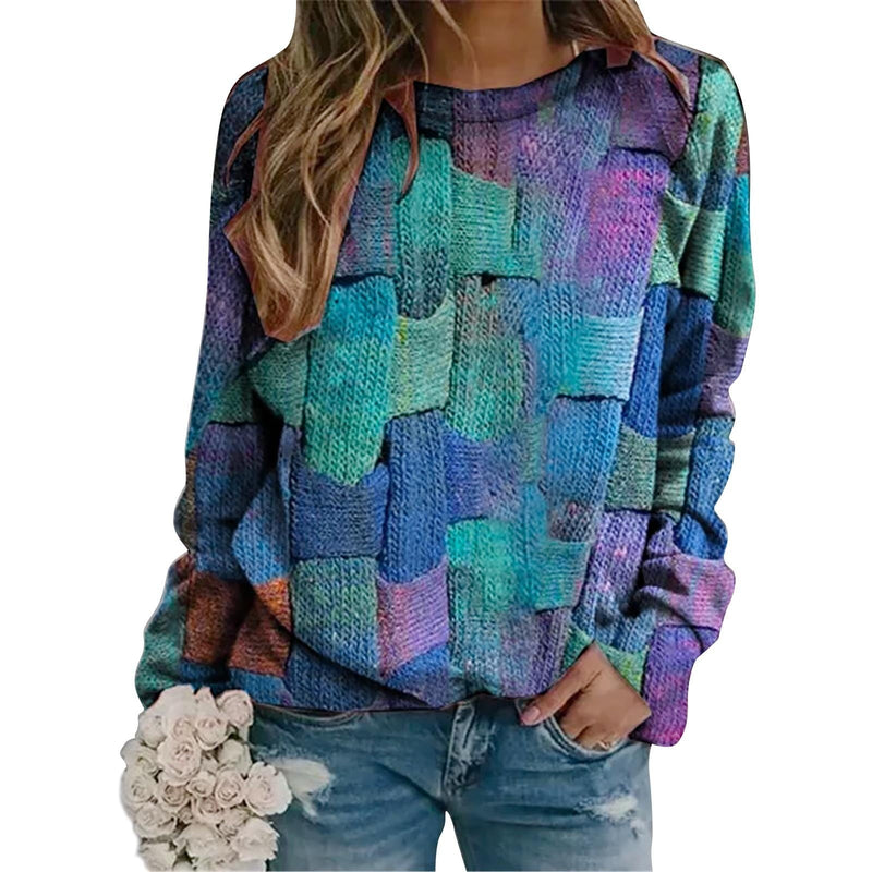 Colorful Sweatshirt with Unique Design - Vivelle-S-State of Style