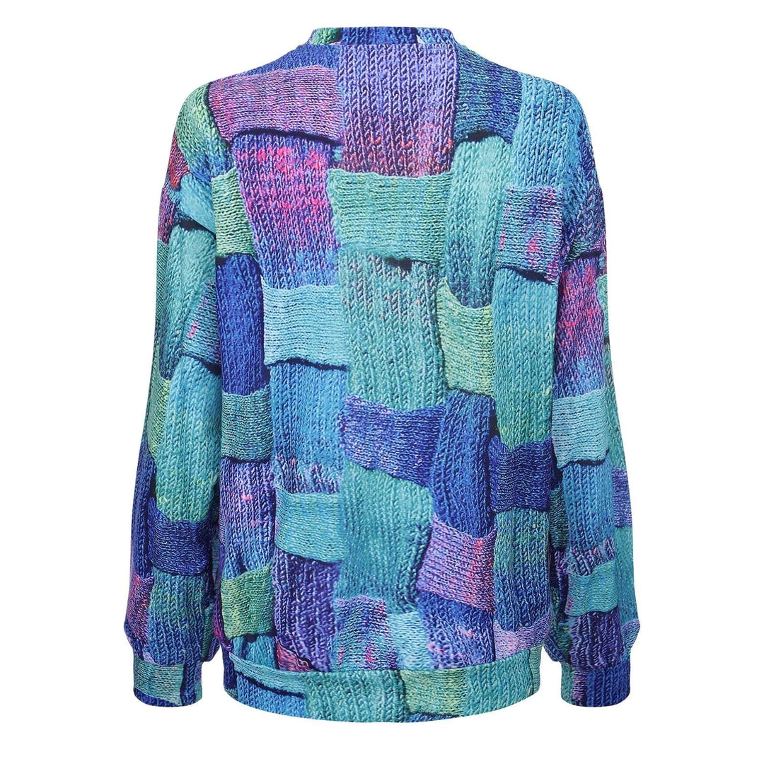 Colorful Sweatshirt with Unique Design - Vivelle-S-State of Style