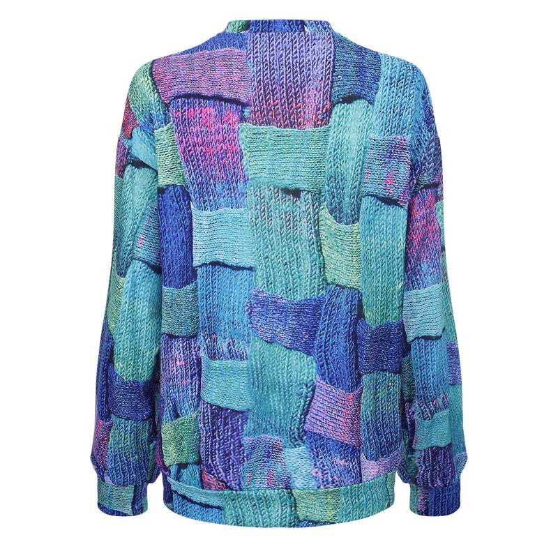 Colorful Sweatshirt with Unique Design - Vivelle-S-State of Style