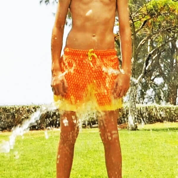 Colour-changing men's swimming shorts with thermal effect – Summer highlight 2025-Green-S-State of Style
