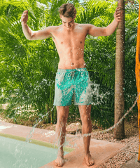 Colour-changing men's swimming shorts with thermal effect – Summer highlight 2025-Green-S-State of Style