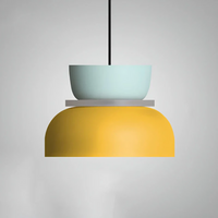 Colourful and Trendy Macaron LED Pendant Light - VividGlow-Large Cyan Yellow-State of Style