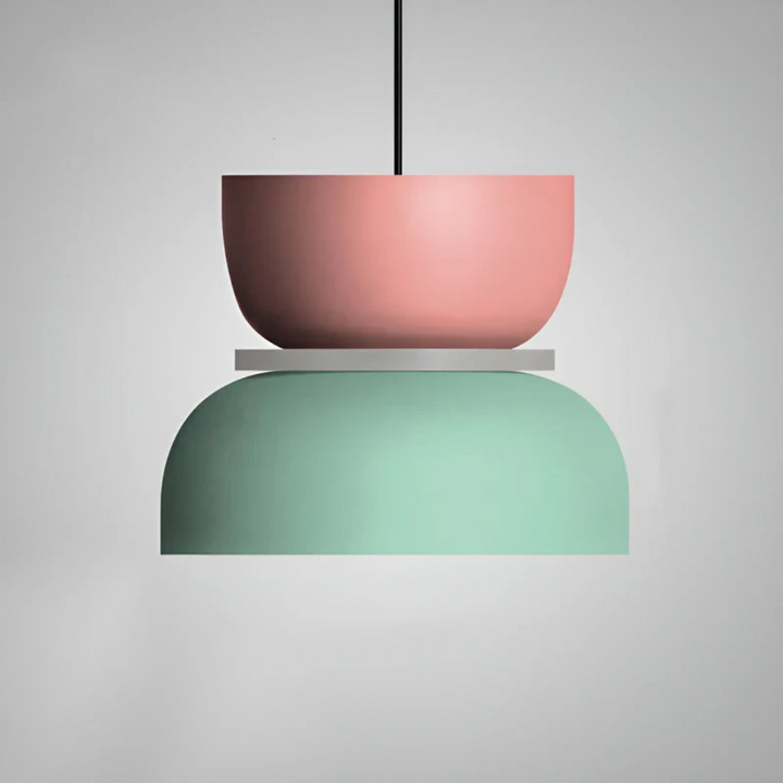 Colourful and Trendy Macaron LED Pendant Light - VividGlow-Medium Pink Green-State of Style