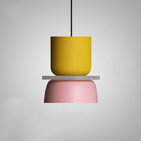 Colourful and Trendy Macaron LED Pendant Light - VividGlow-Yellow-Pink-State of Style