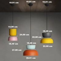 Colourful and Trendy Macaron LED Pendant Light - VividGlow-Yellow-Pink-State of Style