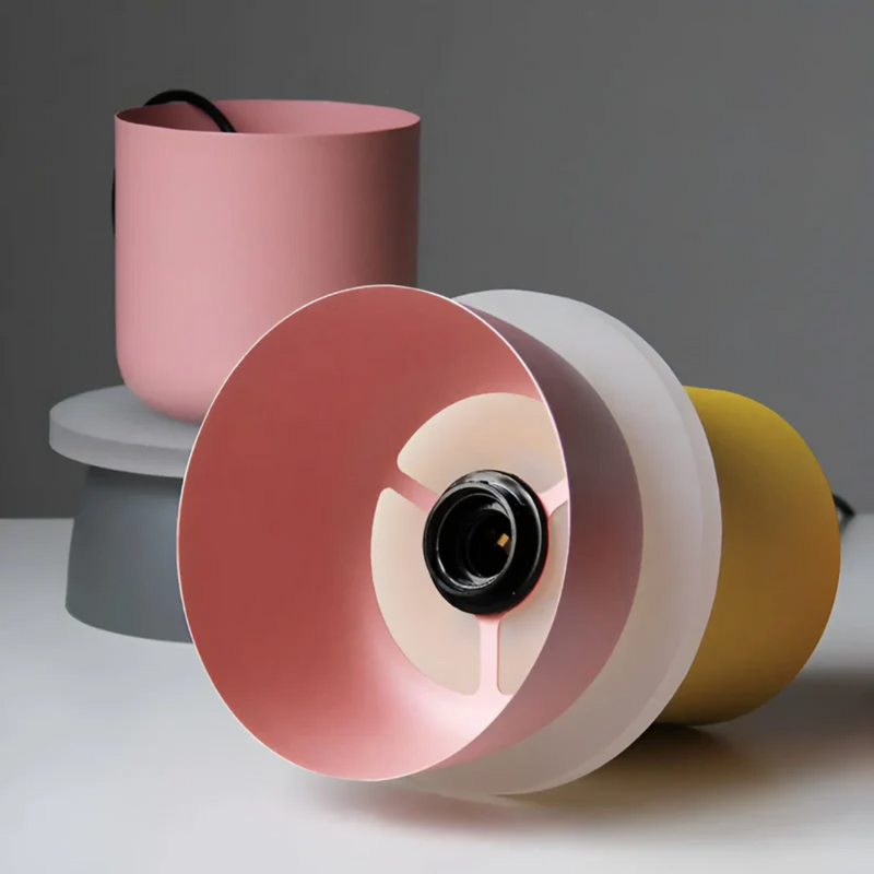 Colourful and Trendy Macaron LED Pendant Light - VividGlow-Yellow-Pink-State of Style