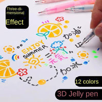Colourful Gel Pen Set for Creative 3D Designs - 3D ArtPen Set-State of Style